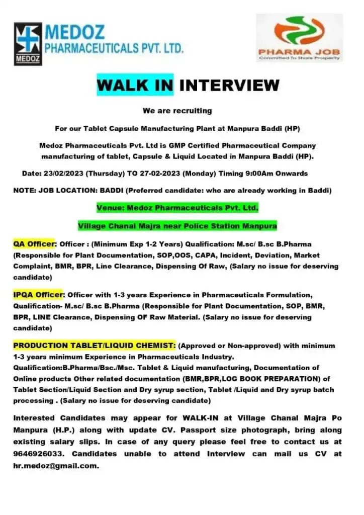 Walk-In Interviews