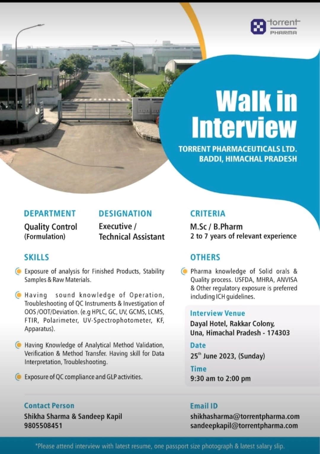 Walk-in interview