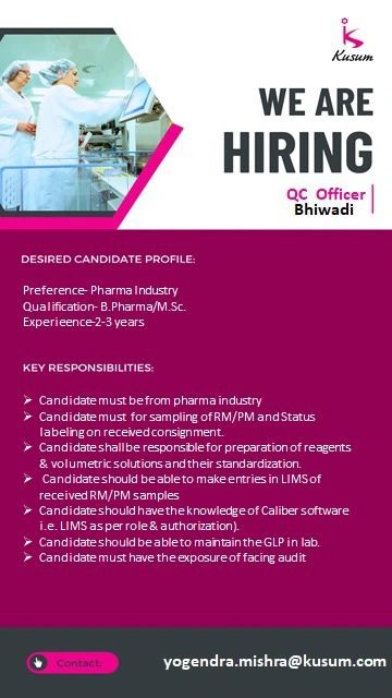 Kusum Healthcare -Hiring