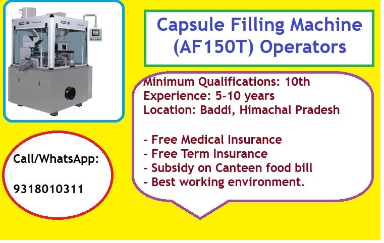 Capsule Filling Machine (AF150T) Operators