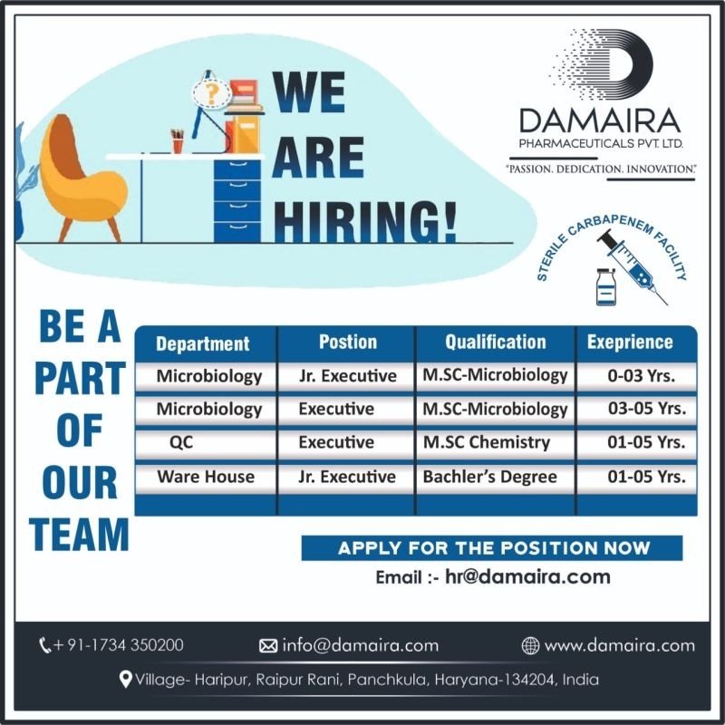 Damaira Pharma -Hiring