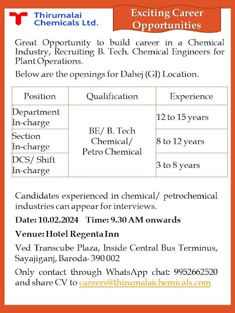 Thirumalai Chemicals -Interview