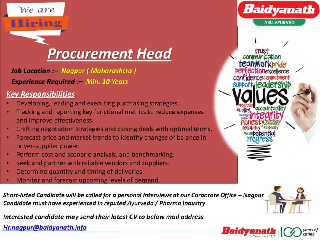 Baidyanath-Hiring Procurement Head