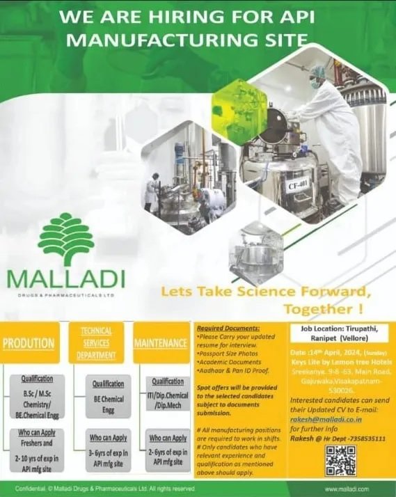 Malladi Drugs and Pharmaceuticals- Interviews