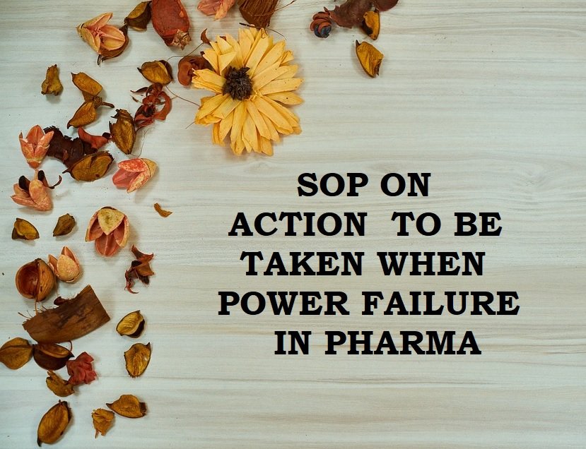 SOP ON ACTION TO BE TAKEN WHEN POWER FAILURE IN PHARMA