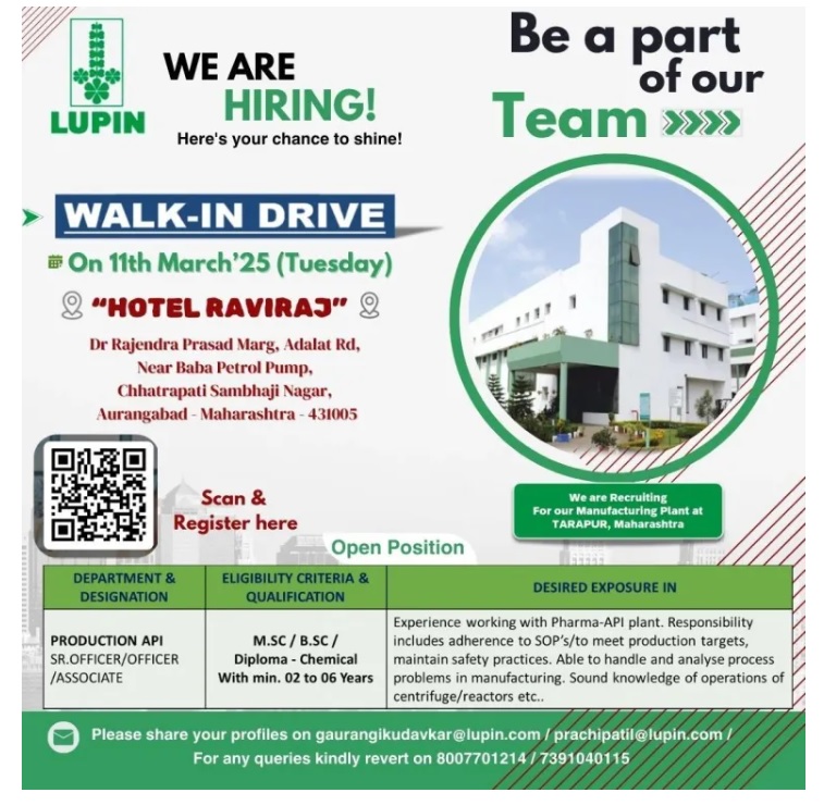LUPIN LIMITED-WALK-IN DRIVE