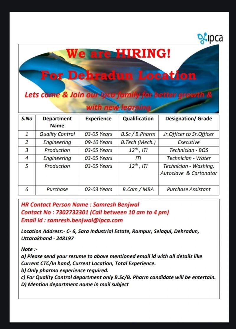 Ipca- Hiring