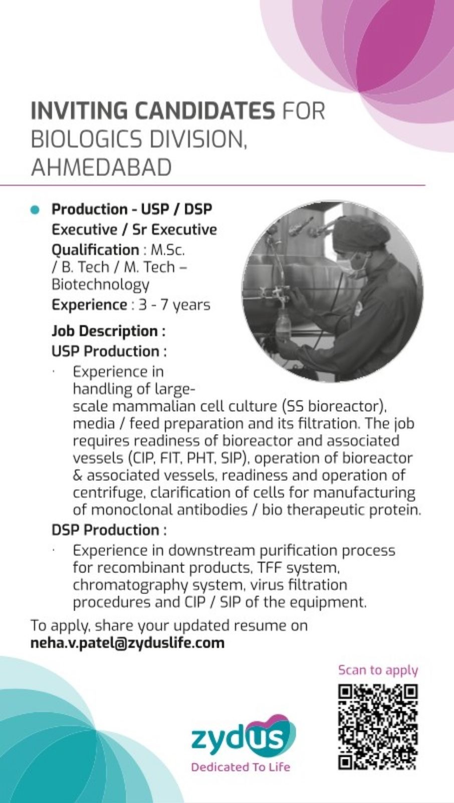 Zydus Lifesciences- Hiring