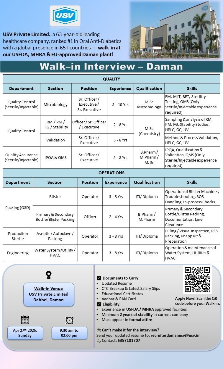USV- Walk In Interview