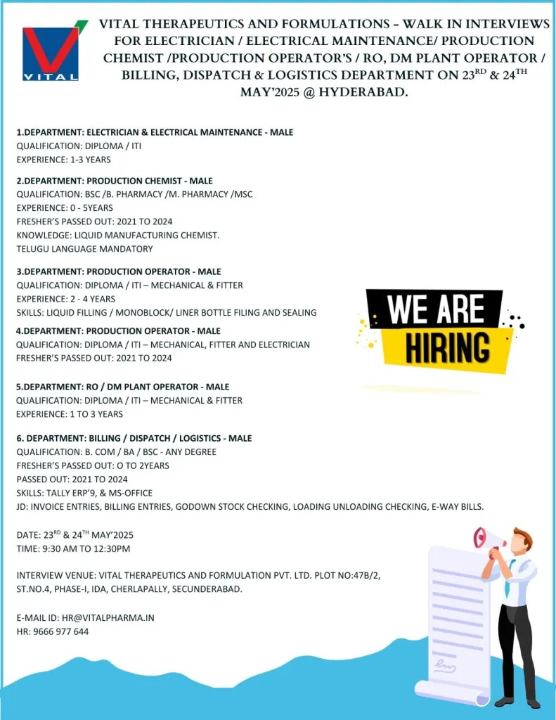 Vital Therapeutics- Walk-In Interview