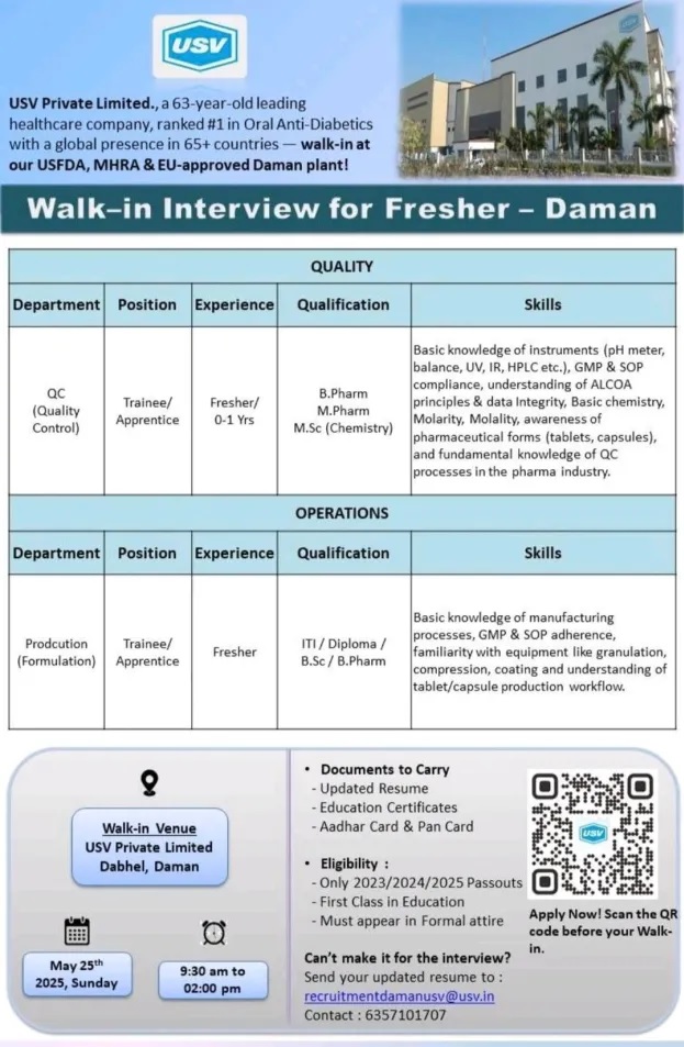 USV Pharma-Walk in