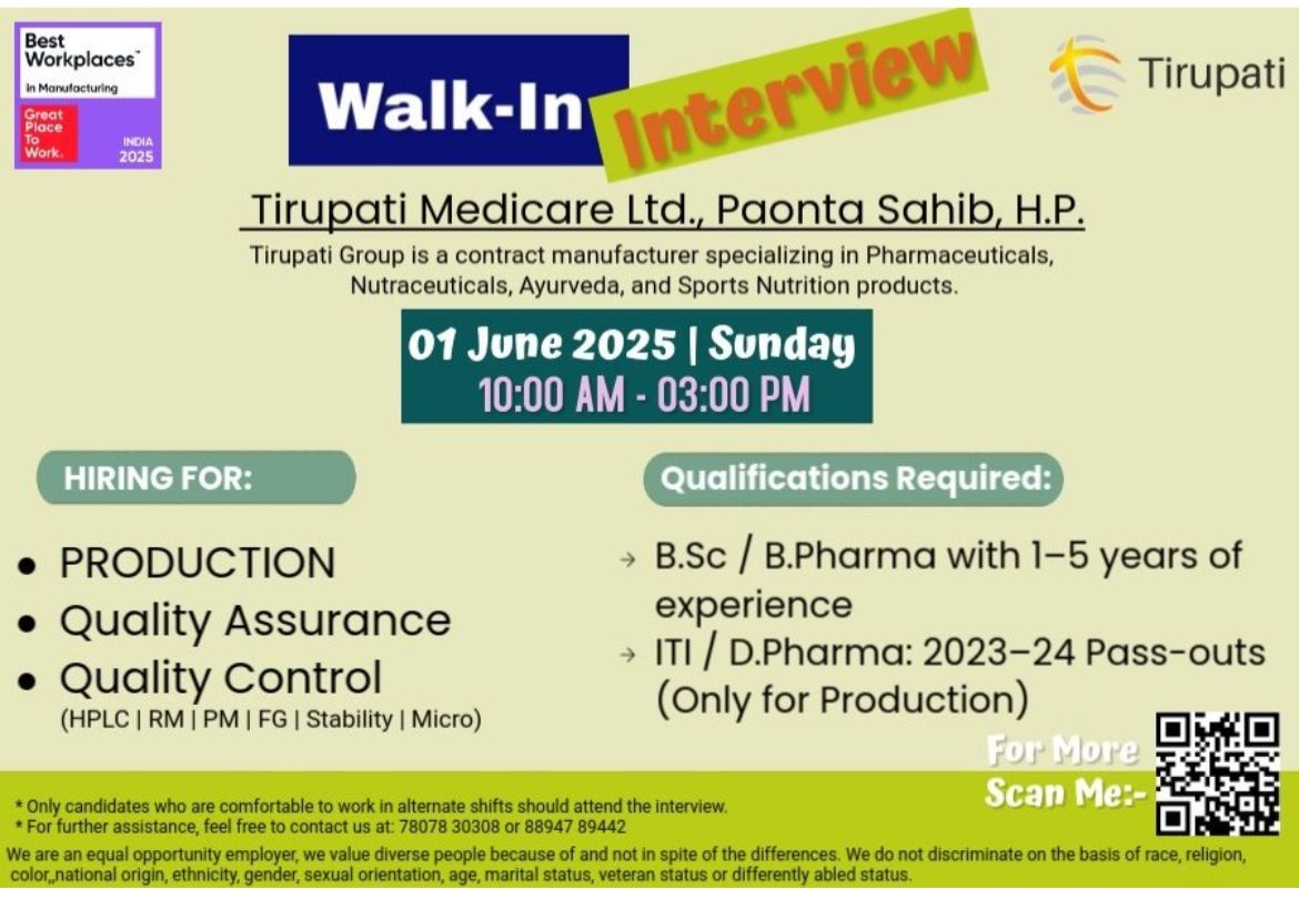 Tirupati- Walk In Interview