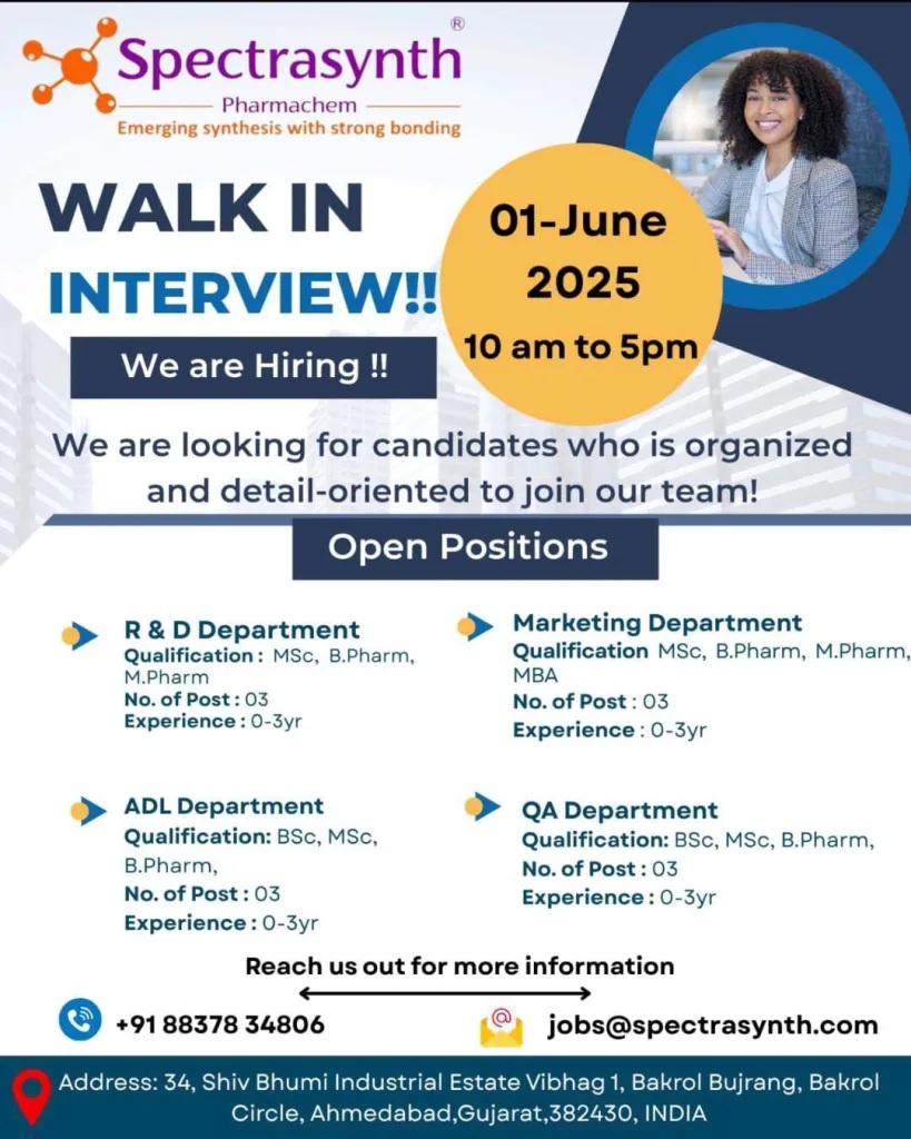 Spectrasynth-Fresher- Walk-In Interview