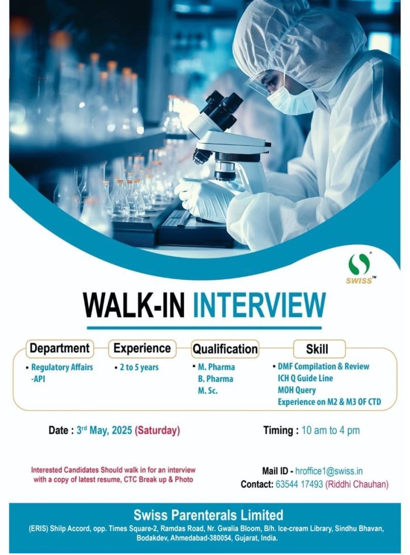 Swiss Parenterals Ltd -Walk in