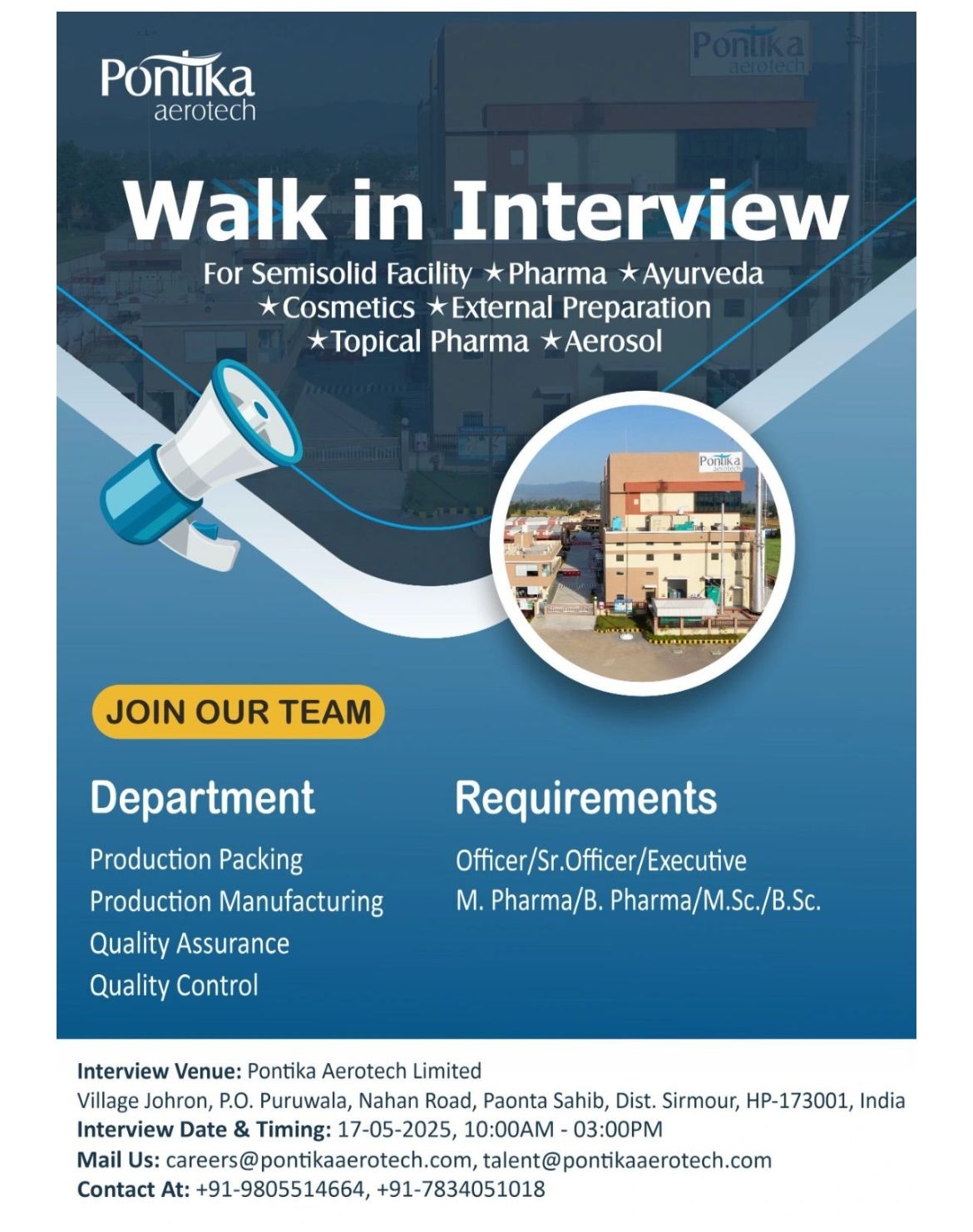 Pontika Aerotech -Walk In Interview
