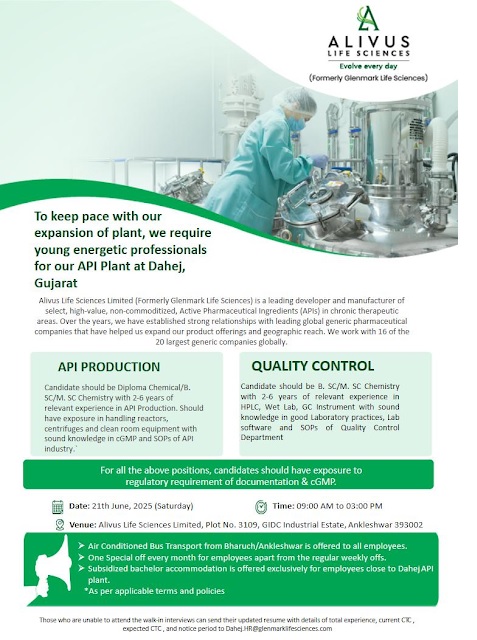 Alivus Life Sciences -Walk In Interview