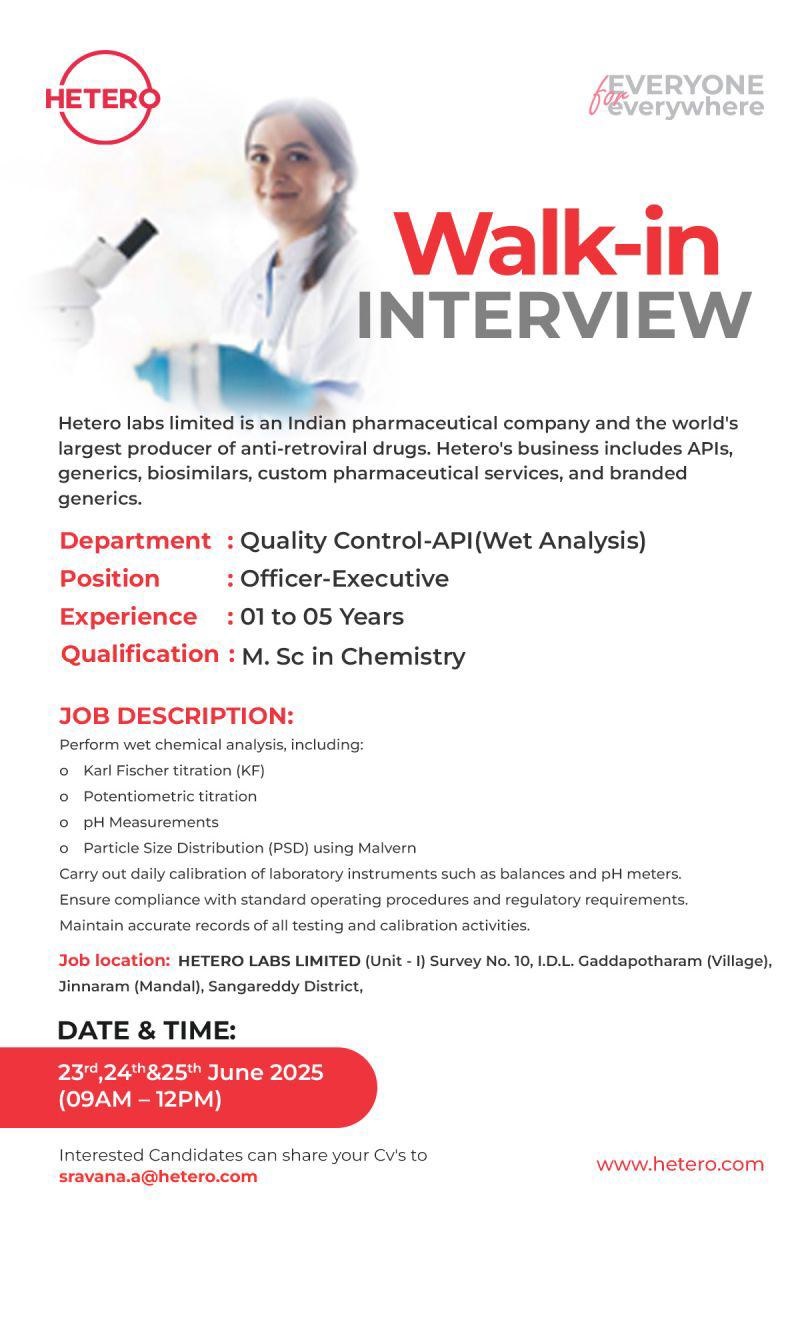 Hetero- Walk-In Interview