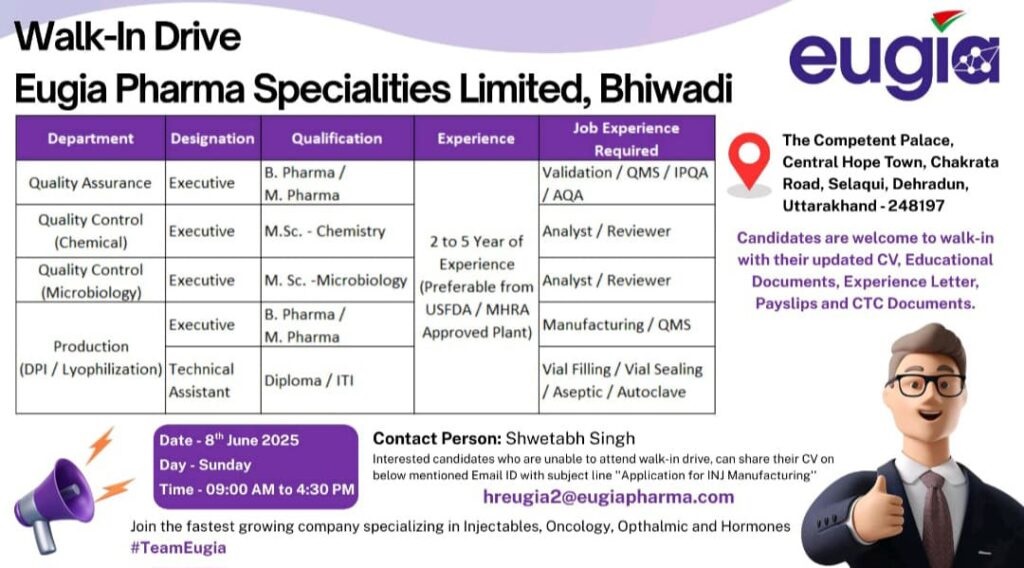 Eugia Pharma Specialities Limited-Walk-In Drive