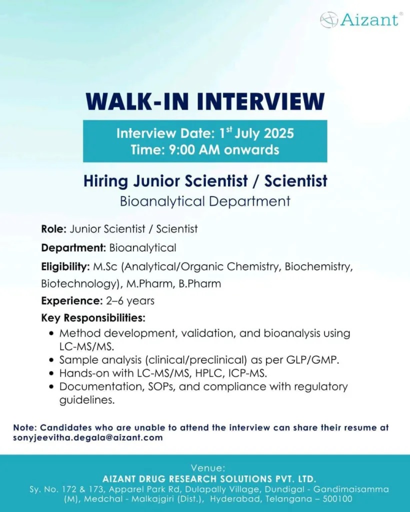 Aziant- Walk-In Interview