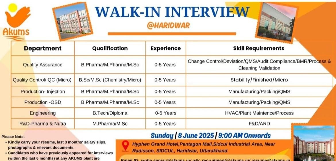 Akums -Walk In Interview