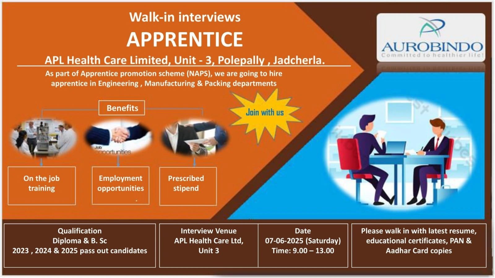 APL Health Care Ltd-Walk-In Interview