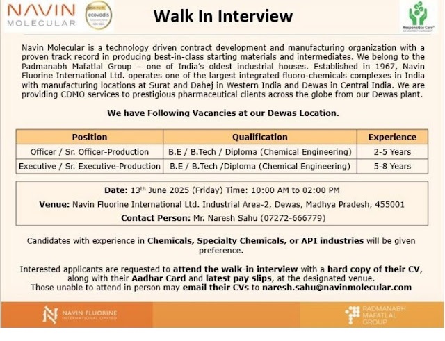 Navin- Walk In Interview