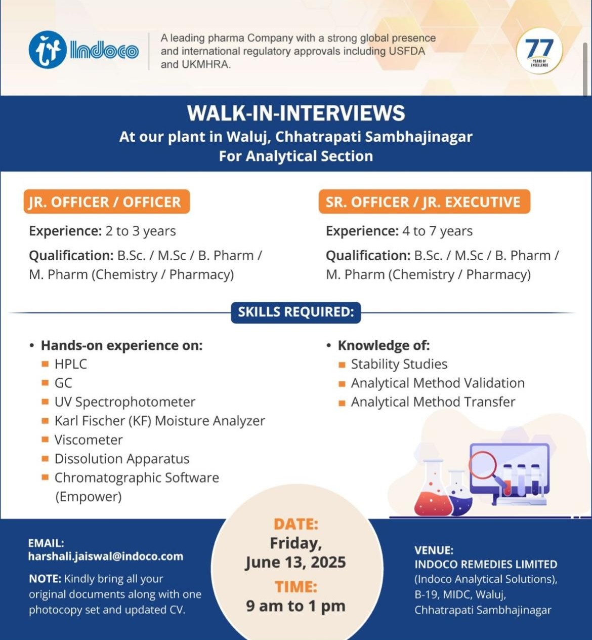 Indoco- Walk In Interview