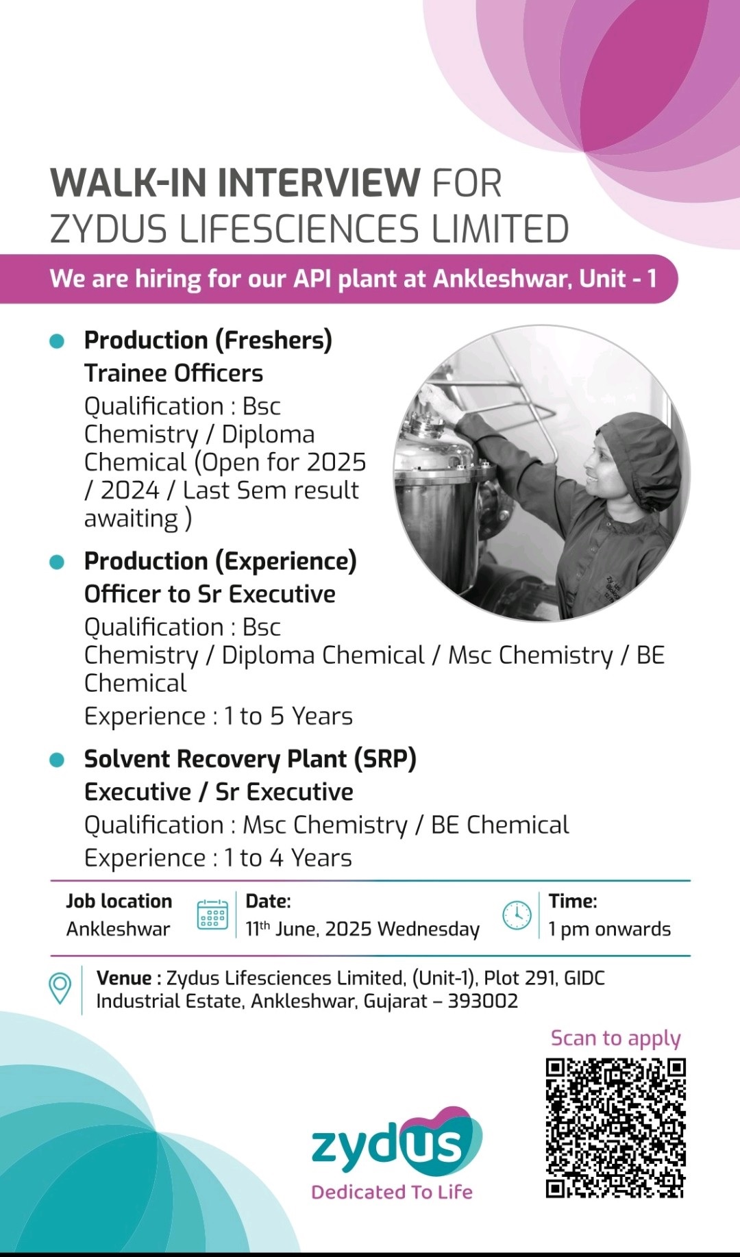 Zydus Lifesciences- Walk In Interview