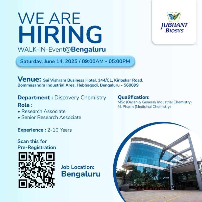 Jubilant Biosys -Walk-In Drive