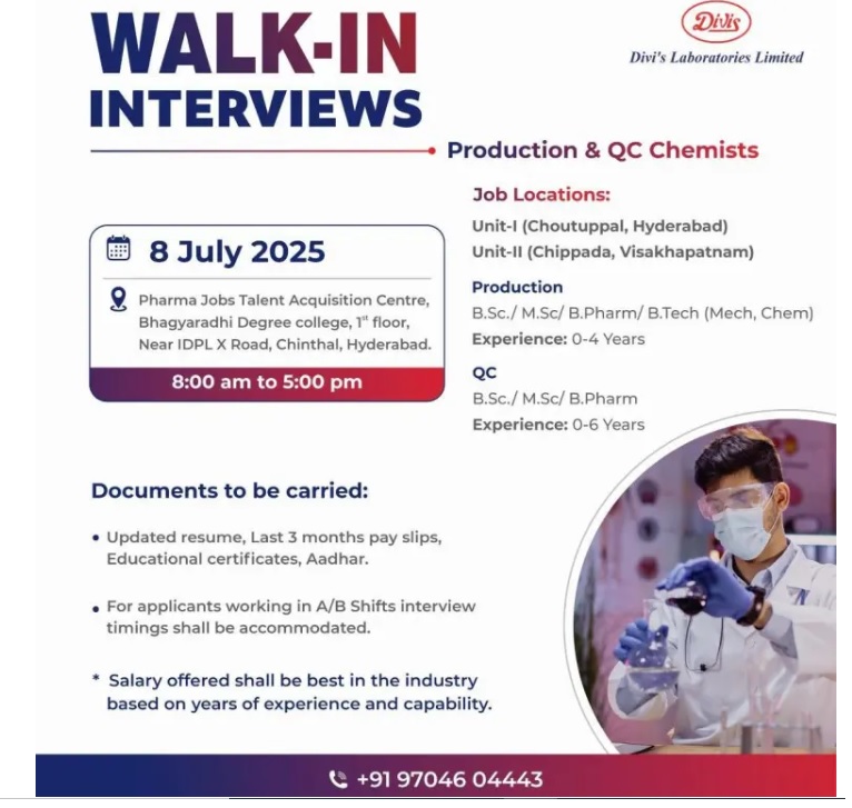 Divis Laboratories Ltd-WALK-IN DRIVE
