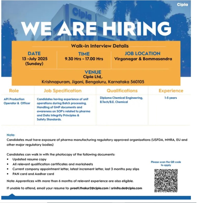 Cipla-walk-in interview