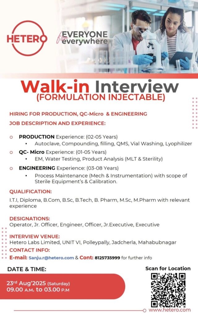 Hetero- Walk-In Interview