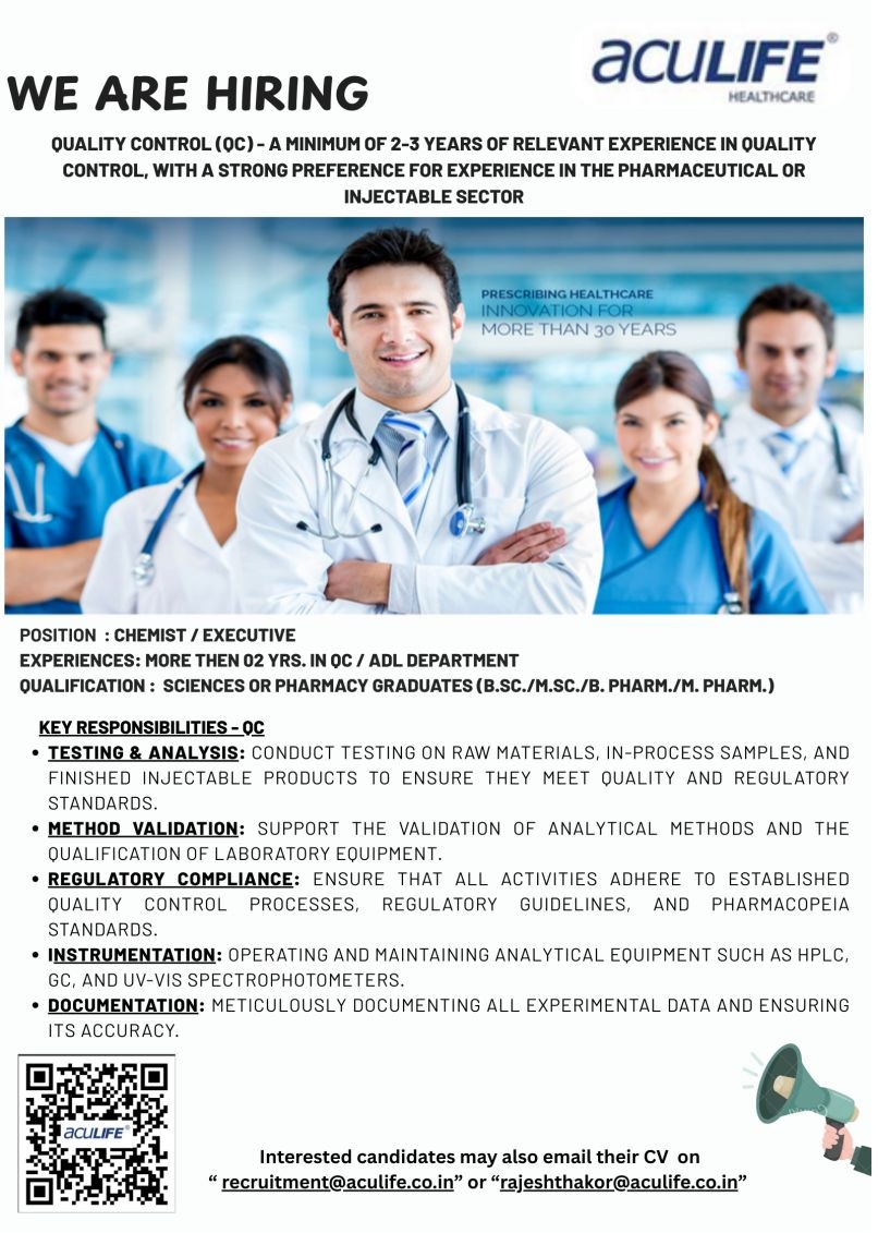 Aculife Healthcare- Hiring