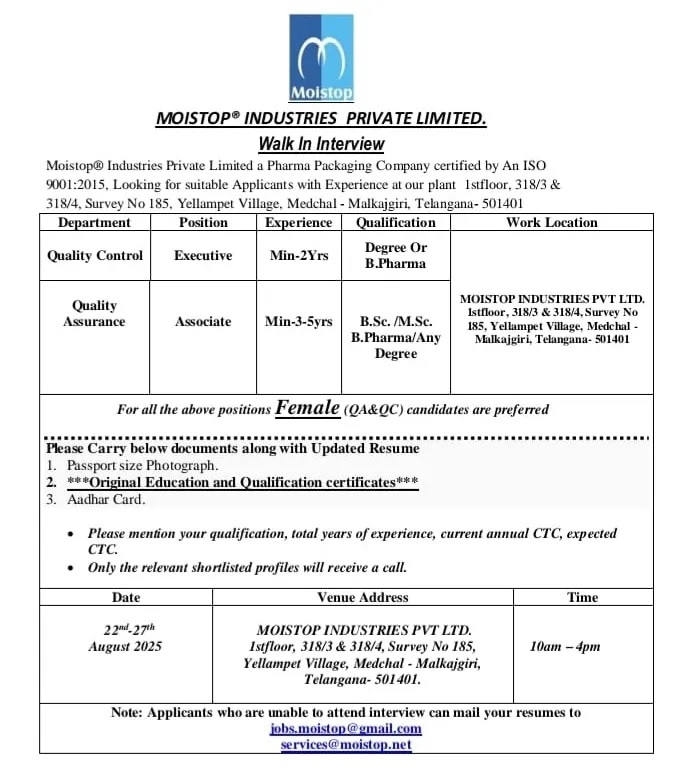 Moistop Industries -Walk-In