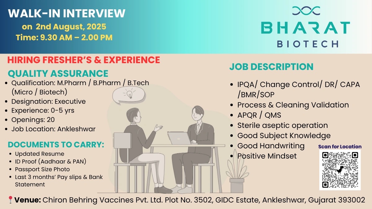 Bharat Biotech- Walk-In Drive
