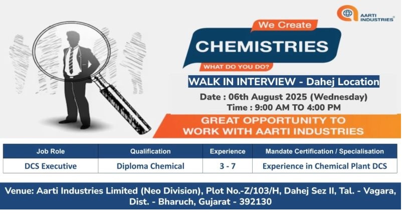 Aarti Industries -Walk In Interview
