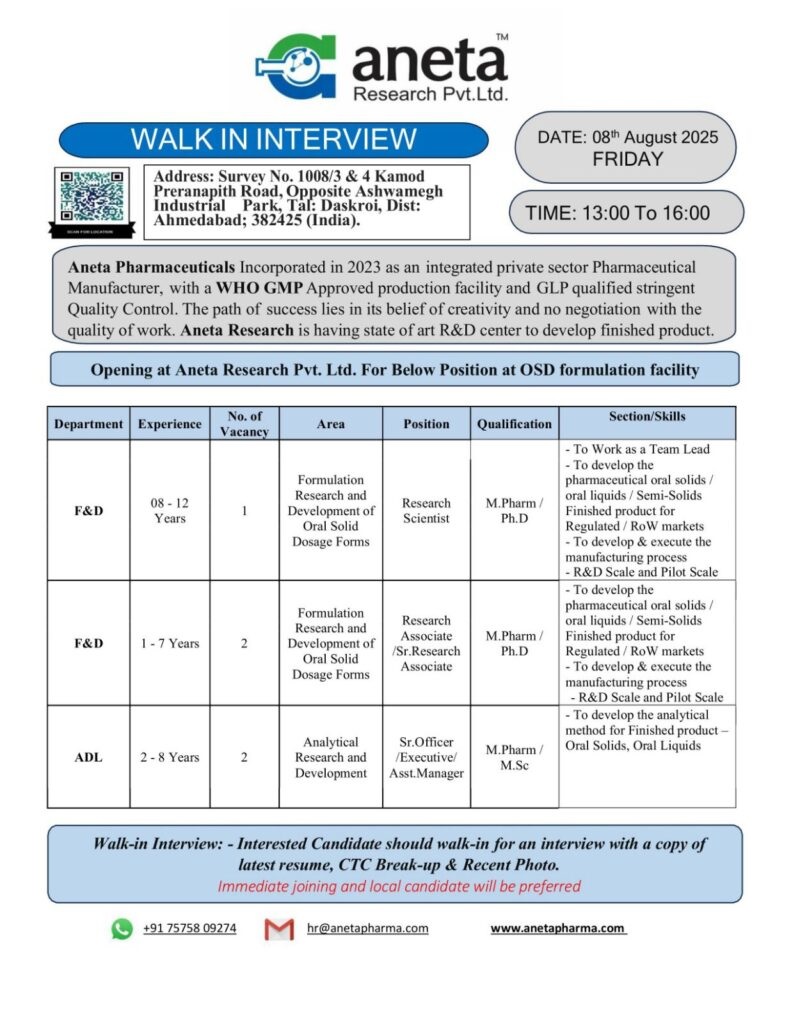 Aneta Pharma-Walk-In Drive