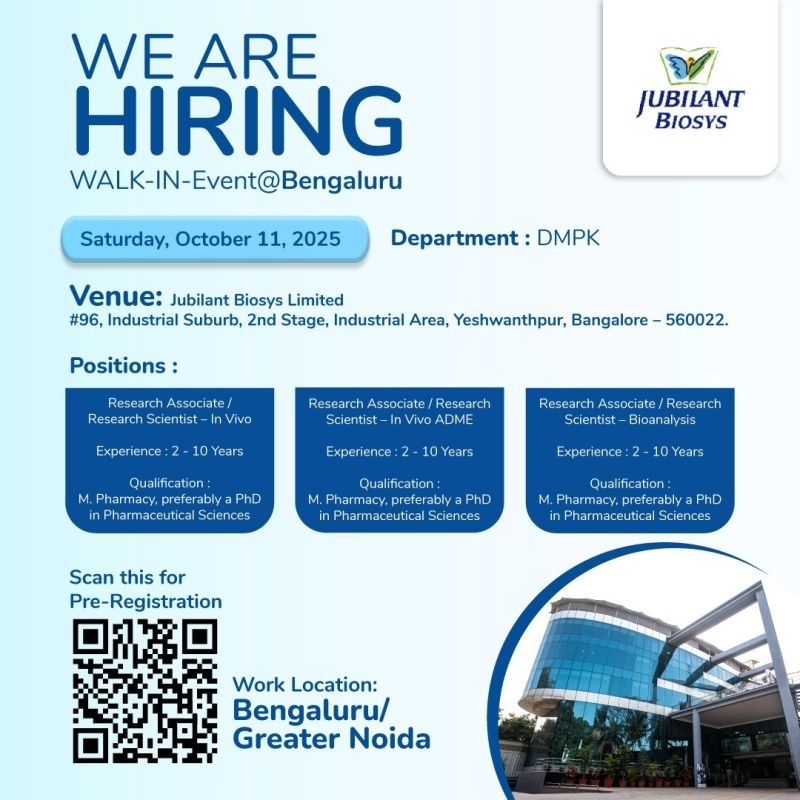 Jubilant Biosys-Walk In Interview