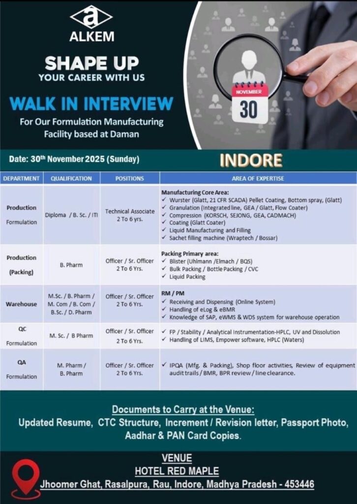 Alkem Pharma- Walk-In Drive