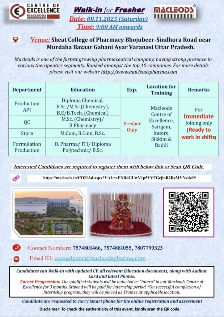 Macleods Pharma- Walk-In Drive