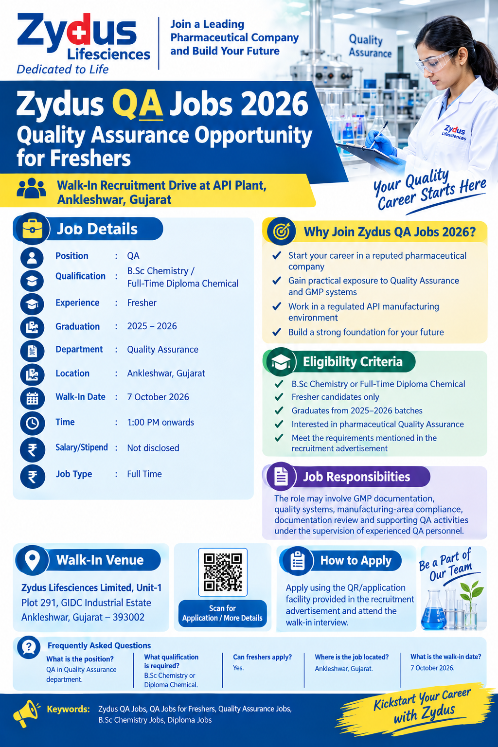 Zydus QA Jobs 2026