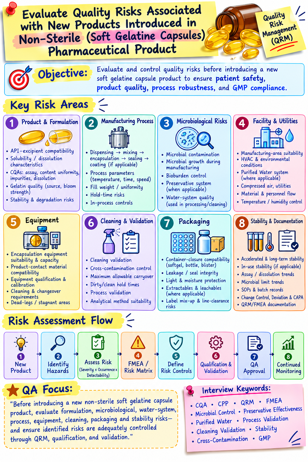 Quality Risk Assessment New Product Introduction: Non-Sterile Soft Gelatin Capsules